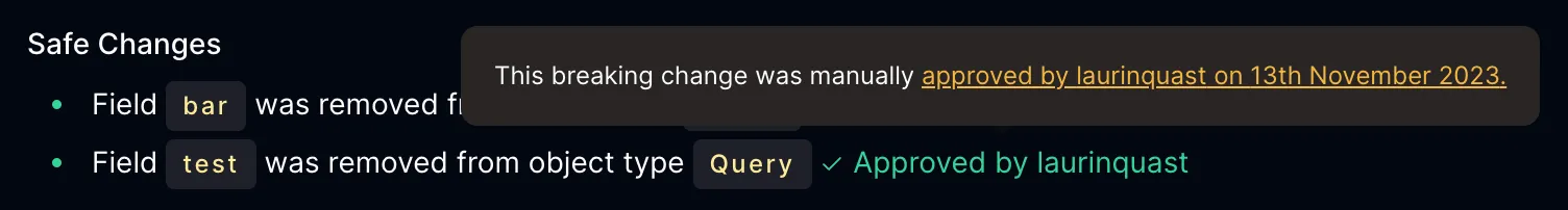 Approved by annotation